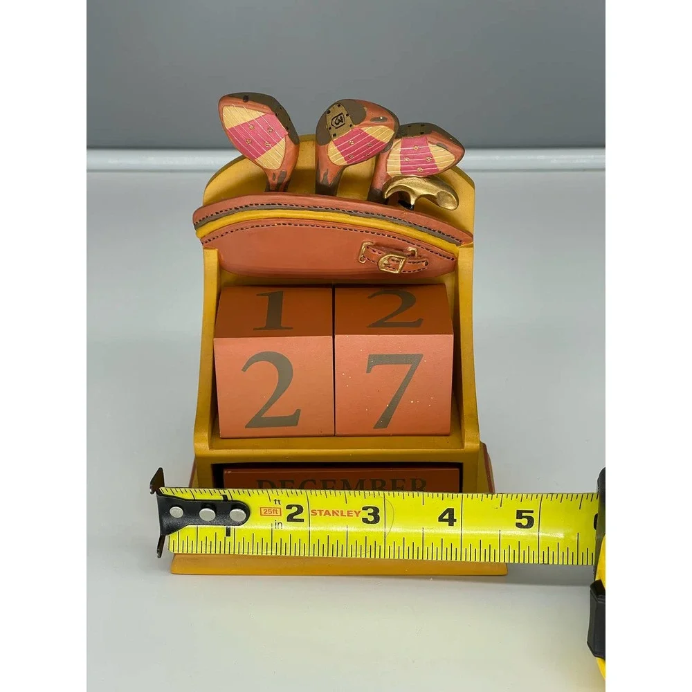 Hallmark Desk Perpetual Calendar Golf Club NWOT